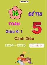 14 Đề thi Toán 5 giữa Kì 1 Cánh Diều 2024-2025 (Có đáp án)